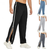 Pantaloni de jogging, buzunare până la gleznă, bărbați, pantaloni de jogging sport largi, cu fermoar lateral șic, pantaloni de baschet, îmbrăcăminte de stradă