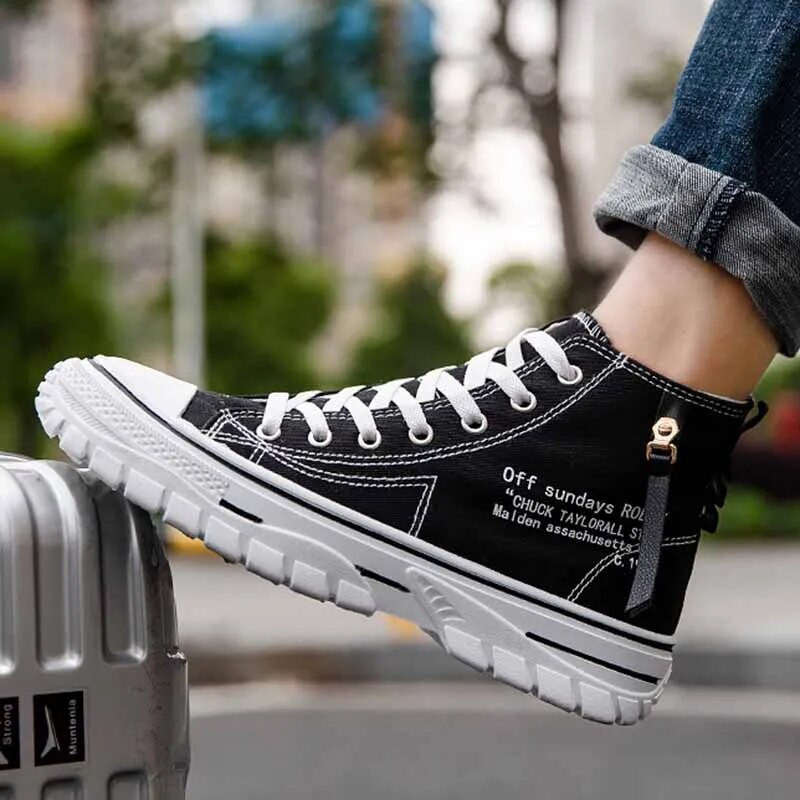 Pantofi pentru bărbați Pantofi sport vulcanizati din pânză ocazional Pantofi pentru bărbați, ușoare, la modă, în aer liber, rezistenți la uzură, pantofi de mers ocazional