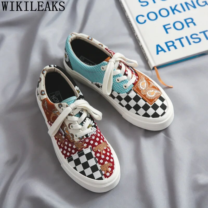 Moda Bărbați Pantofi ocazional Pantofi de pânză Bărbați Vulcanize Brand Pantofi de lux de designer Bărbați Zapatos De Mujer Pantofi Pantofi Homme