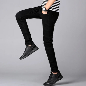 Ανδρικά Skinny Jeans 2019 Νέο Κλασικό Αντρικό Σχεδιαστή Μόδας Ελαστικό ίσιο μαύρο/άσπρο τζιν Παντελόνι Slim Fit Stretch Τζιν Τζιν