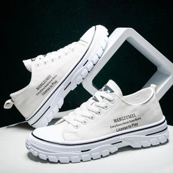 2023 Пролет Нови леки дишащи ниски маратонки Модни платнени обувки Корейска версия Тенденция Ежедневни мъжки обувки
