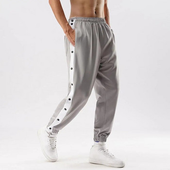 Casual Sportswear Παντελόνι για τζόκινγκ Παντελόνι με κουμπί Splicing Basketball Training Φούτερ με τσέπες Roupas Masculinas