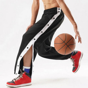 Casual Sportswear Παντελόνι για τζόκινγκ Παντελόνι με κουμπί Splicing Basketball Training Φούτερ με τσέπες Roupas Masculinas