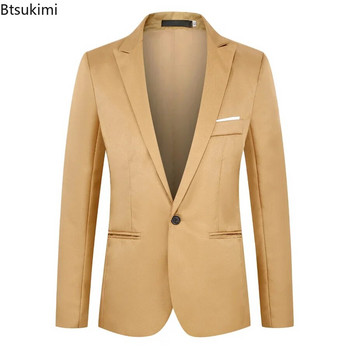 2024 Ανδρικό σακάκι μόδας Κομψό Gentleman Κοστούμια φόρεμα με μονόλεπτη εφαρμογή Μπουφάν Ανδρικό τζάκετ Επίσημο επαγγελματικό πάρτι Wedding Club Blazer