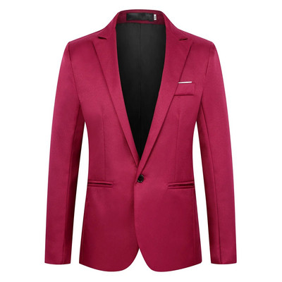 2024 Jachetă de costum pentru bărbați, elegantă, pentru domn, rochie solidă, slim Fit, jachetă pentru bărbați, formală, petrecere, club de nuntă, blazer