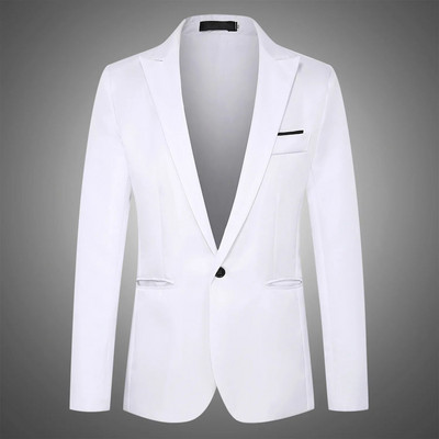 2024 Jachetă de costum pentru bărbați, elegantă, pentru domn, rochie solidă, slim Fit, jachetă pentru bărbați, formală, petrecere, club de nuntă, blazer