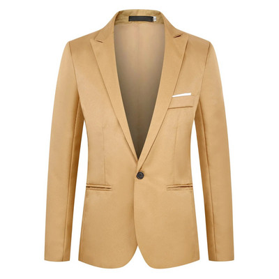 2024 Jachetă de costum pentru bărbați, elegantă, pentru domn, rochie solidă, slim Fit, jachetă pentru bărbați, formală, petrecere, club de nuntă, blazer