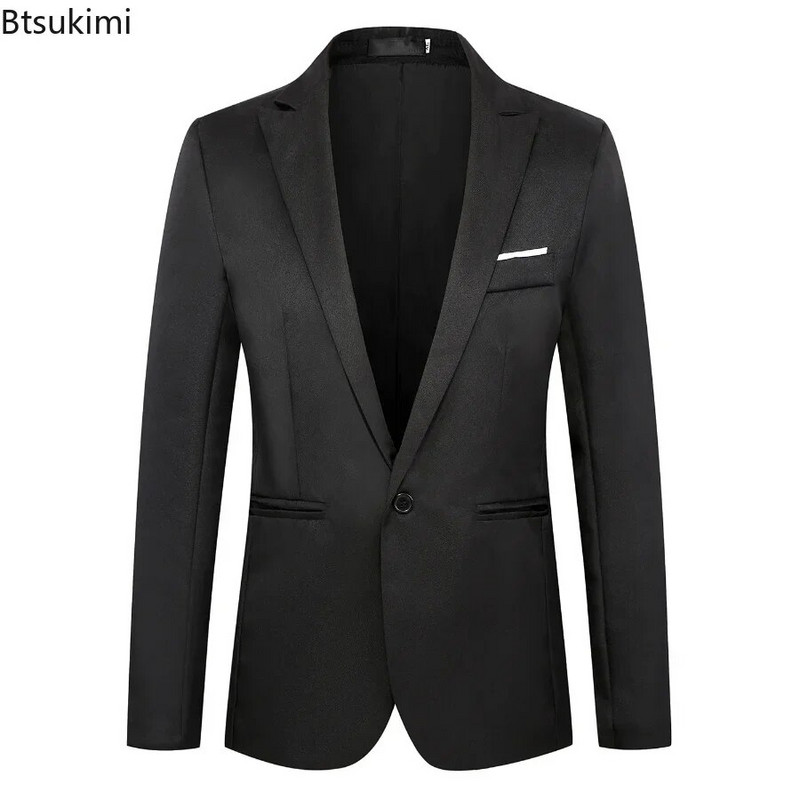 2024 m. vyriškas mados kostiumo švarkas Elegantiškas džentelmenas, tvirtas, plonas suknelės kostiumas, švarkas, vyriškas oficialaus verslo vakarėlio vestuvių klubo švarkas