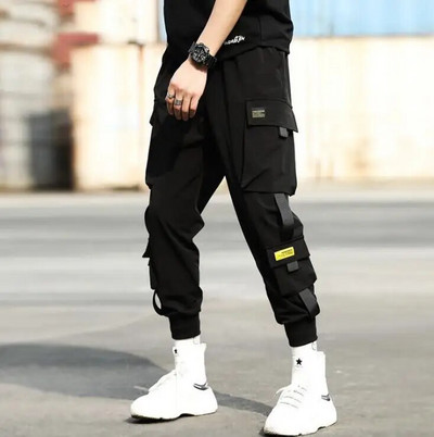 Dropshipping 2023 Hip Hop Boy Pantaloni harem cu mai multe buzunare Bărbați Streetwear Punk Pantaloni casual Joggeri pentru bărbați Pantaloni pentru bărbați până la gleznă