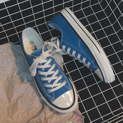 Pantofi pentru bărbați Moda bărbați Pantofi vulcanizați solidi Femei cu dantelă joasă Talpă moale Pantofi casual din pânză pentru cuplu Dimensiune 35-44