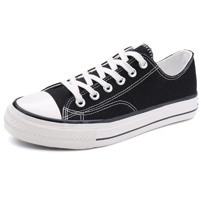 Pantofi pentru bărbați Moda bărbați Pantofi vulcanizați solidi Femei cu dantelă joasă Talpă moale Pantofi casual din pânză pentru cuplu Dimensiune 35-44