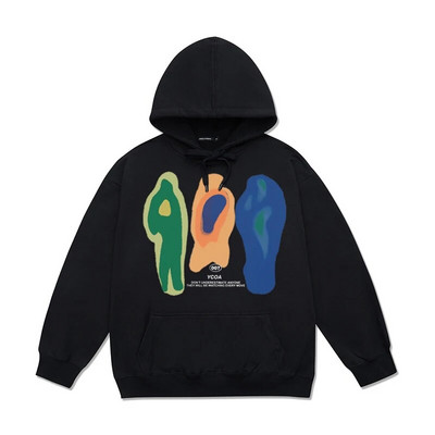 Hanorace pentru bărbați Hanorace supradimensionate din bumbac Pulover cu mânecă lungă Moda coreeană Harajuku Graphic Streetwear Y2k Estetic îmbrăcăminte