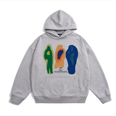 Hanorace pentru bărbați Hanorace supradimensionate din bumbac Pulover cu mânecă lungă Moda coreeană Harajuku Graphic Streetwear Y2k Estetic îmbrăcăminte