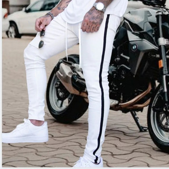 Ρίγες για τζιν Ποδήλατο Skinny Jeans Ανδρικό Stretch Τζιν Παντελόνι Ελαστική Μέση Μεγάλο Μέγεθος Ευρωπαϊκό S-4XL Casual Sandbeach Ανδρικό παντελόνι