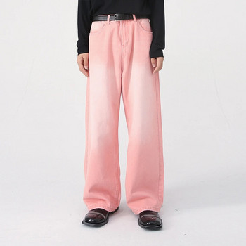 Ανδρικά και γυναικεία τζιν Vintage έγχρωμα παντελόνια φαρδιά ίσια έκδοση Loose ίσια casual ρετρό τζιν παντελόνια μόδας