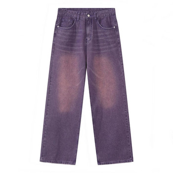 Ανδρικά και γυναικεία τζιν Vintage έγχρωμα παντελόνια φαρδιά ίσια έκδοση Loose ίσια casual ρετρό τζιν παντελόνια μόδας