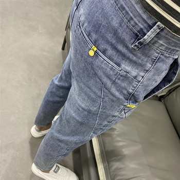 Καλοκαιρινό πολυτελές κορεάτικο στιλ Stretch ανδρικό στενό παντελόνι Classic streetwear casual designer Cowboy Boyfriend τζιν για άνδρες