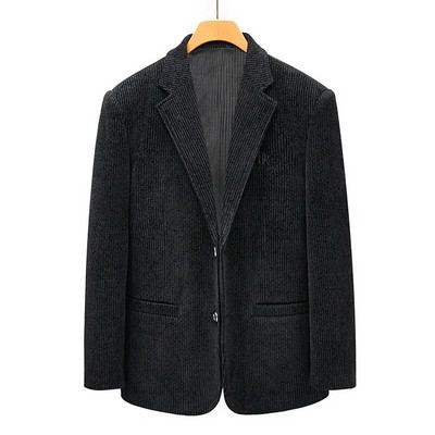 Ανδρικό κοστούμι ελεύθερου χρόνου Παλτό για άνοιξη και φθινόπωρο Χοντρό επαγγελματικό μαλλί μη σιδερωμένο κοστούμι για μεσήλικες άντρες μονόχρωμο δυτικό μπουφάν