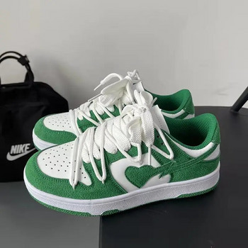 Φθινοπωρινά νέα πάνινα παπούτσια για ζευγάρια σε σχήμα καρδιάς μαθητή που αναπνέει βουλκανιζέ Παπούτσια Comfort τένις Running Outdoor Ανδρικά παπούτσια