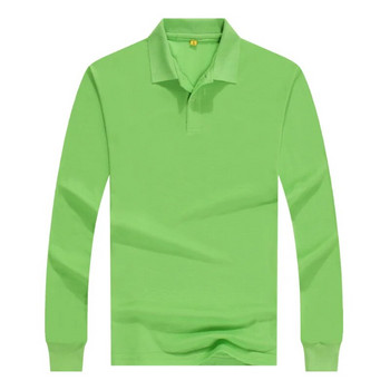 Различни цветове Евтина работна униформа Мъжка поло тениска с дълъг ръкав за реклама