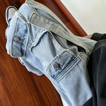 2024 New Men Cargo Jeans Φαρδύ παντελόνι με πολλές τσέπες Φαρδύ τζιν παντελόνι Hip Hop Streetwear Skateboard Ουδέτερα ανδρικά ρούχα