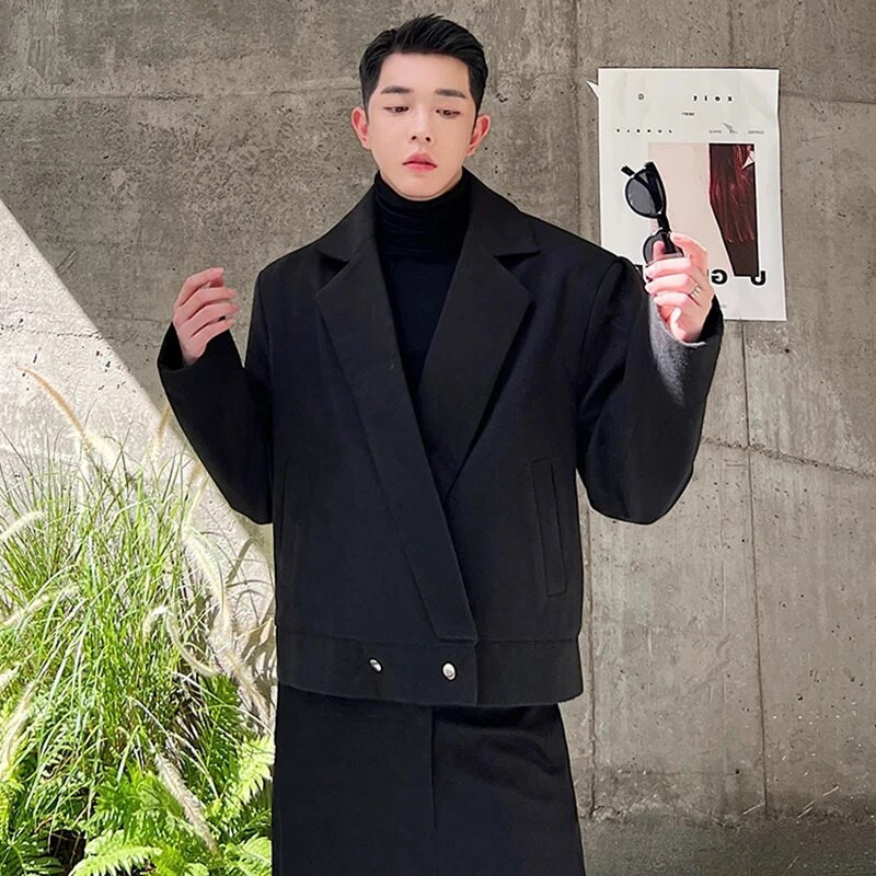 LUZHEN Pánske ležérne saká, štýlové jarné kórejské všestranné originálne sako, elegantný dizajn, trendy oblečenie 2024 C6e53c