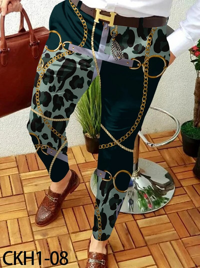 2023, pantaloni casual de afaceri pentru bărbați, cu model de lanț, pantaloni lungi drepti, pentru bărbați, primăvară, toamnă, îmbrăcăminte de stradă, îmbrăcăminte pentru bărbați