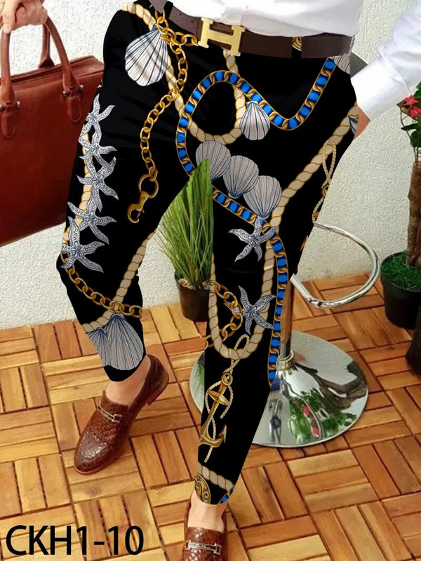 2023, pantaloni casual de afaceri pentru bărbați, cu model de lanț, pantaloni lungi drepti, pentru bărbați, primăvară, toamnă, îmbrăcăminte de stradă, îmbrăcăminte pentru bărbați