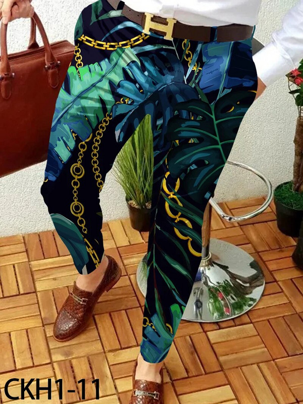 2023, pantaloni casual de afaceri pentru bărbați, cu model de lanț, pantaloni lungi drepti, pentru bărbați, primăvară, toamnă, îmbrăcăminte de stradă, îmbrăcăminte pentru bărbați