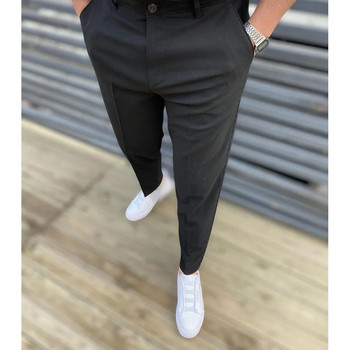 Мъжки ежедневни панталони Официално социално улично облекло Панталон тип молив за мъжки бизнес офис служители Сватбен прав костюм Панталони Гореща разпродажба