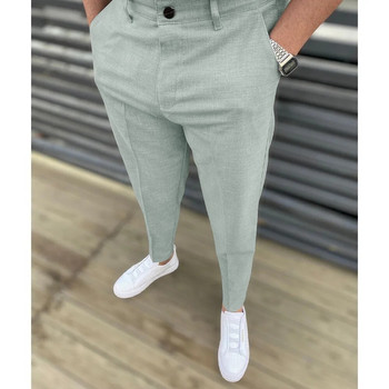 Мъжки ежедневни панталони Официално социално улично облекло Панталон тип молив за мъжки бизнес офис служители Сватбен прав костюм Панталони Гореща разпродажба
