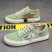 Pánske ležérne topánky, plátené topánky so šnurovaním, tenisky 2023, priedušné pánske ploché mokasíny, pánske vulkanizované topánky, trendy, pánske topánky