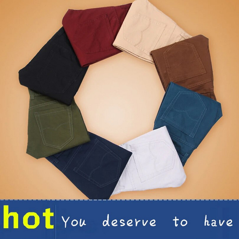 2022, primăvară toamnă, pantaloni casual noi, bărbați, bumbac, pantaloni chino, pantaloni de modă, îmbrăcăminte de marcă pentru bărbați, mărime mare, 8 culori