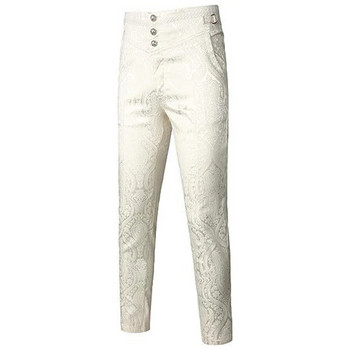 Vintage κομψό εμπριμέ μοτίβο γοτθικό παντελόνι Cosplay κοστούμι παντελόνι Steampunk βικτοριανό παντελόνι για άνδρες