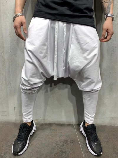 Îmbrăcăminte pentru bărbați 2022, pantaloni la tendință hip-hop pentru bărbați, europeni, americani, largi, de culoare uni, picioare, sport de stradă, pantaloni harem casual