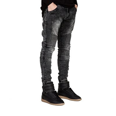 Vyriški Skinny Jeans Biker Jeans Strech džinsai vyrams Y2101