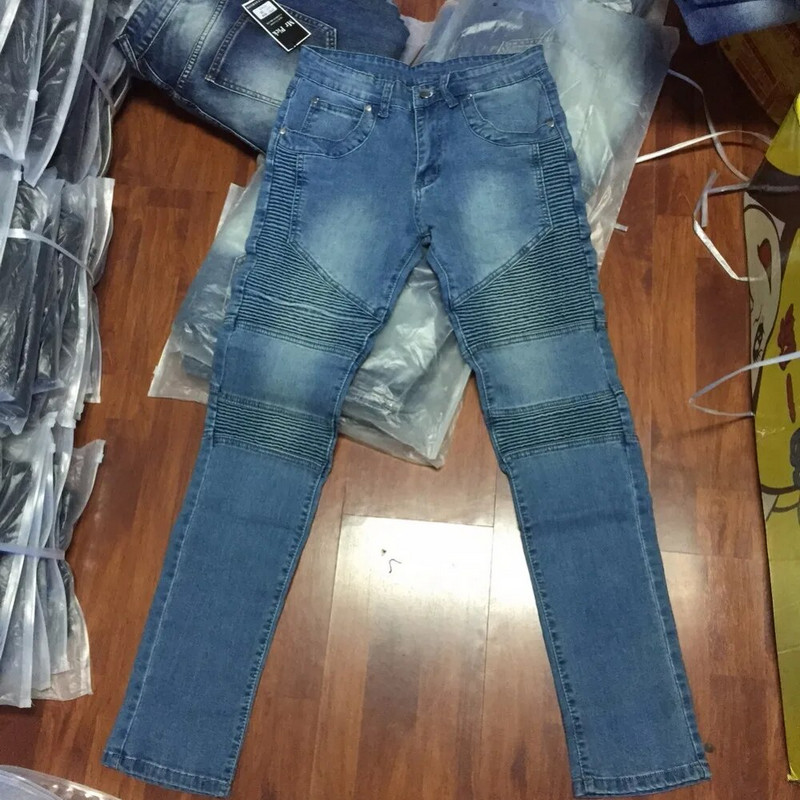 Pánske úzke džínsy Biker džínsy Strečové džínsy pre mužov Y2101