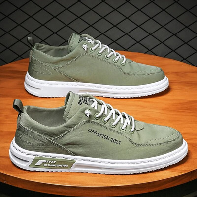Pantofi din pânză din mătase de gheață, pantofi ocazionali pentru bărbați, pantofi noi, respirabili, pentru mers, pantofi vulcanizați, pantofi pentru skateboard.