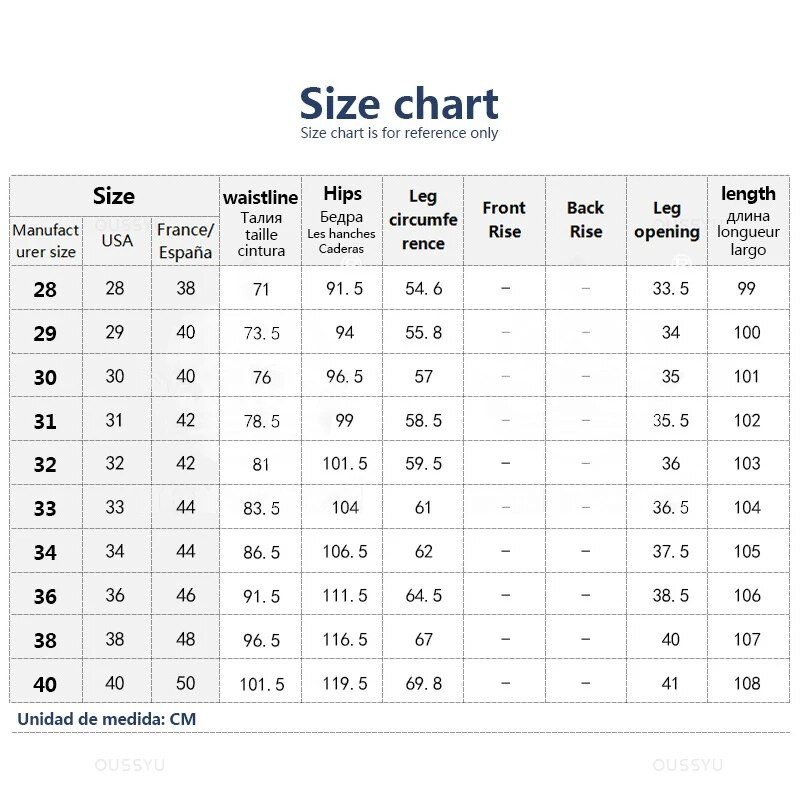 Značkové oblečenie OUSSYU, džínsy pre mužov, vysoko kvalitné strečové, svetlomodré džínsy, módne skladané retro nohavice s vreckami, úzke nohavice, veľkosť 28-40