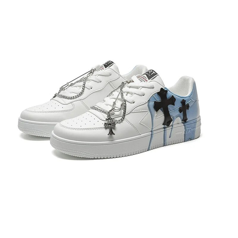 Pánske ploché tenisky Ins so šnurovacími topánkami, pánska obuv s okrúhlou hlavou, tenisové topánky pre mužov, nové vulkanizované topánky pre mužov z roku 2022.