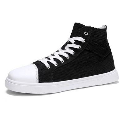 Ανδρικά παπούτσια καμβά καλοκαιρινά Classic High Top Ανδρικά Βουλκανιζέ Αθλητικά Άνετα Ανδρικά Μαύρα Flat Υποδήματα Μεγάλο Μέγεθος 39-46