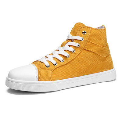 Ανδρικά παπούτσια καμβά καλοκαιρινά Classic High Top Ανδρικά Βουλκανιζέ Αθλητικά Άνετα Ανδρικά Μαύρα Flat Υποδήματα Μεγάλο Μέγεθος 39-46