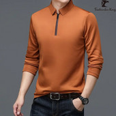 Pánske módne polo tričko s dlhým rukávom a zipsom, pánske formálne tričko s krátkym rukávom, ležérne voľné polo tričko.