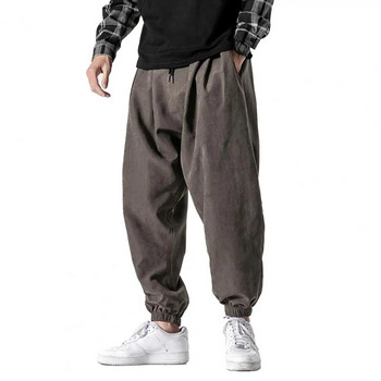 Ανδρικό παντελόνι Harem μονόχρωμο ελαστικό παντελόνι joggers στη μέση 2023 φαρδύ παντελόνι με κορδόνι παντελόνι με σταγόνες καβάλο Παντελόνι χιπ χοπ