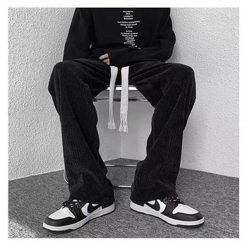 Кадифени широки панталони Oversize Мъжки Harajuku Streetwear Ежедневни панталони Vinatge Y2k Дрехи Панталони