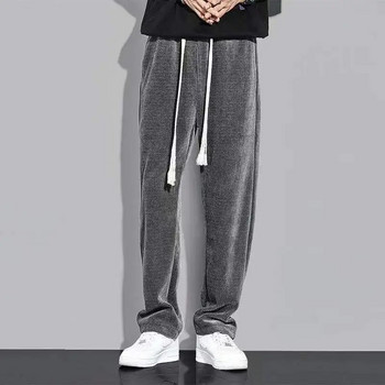 Βελούδινο φαρδύ μπατζάκι Oversize Ανδρικό παντελόνι Harajuku Streetwear Casual Παντελόνι Vinatge Y2k Clothes Παντελόνι