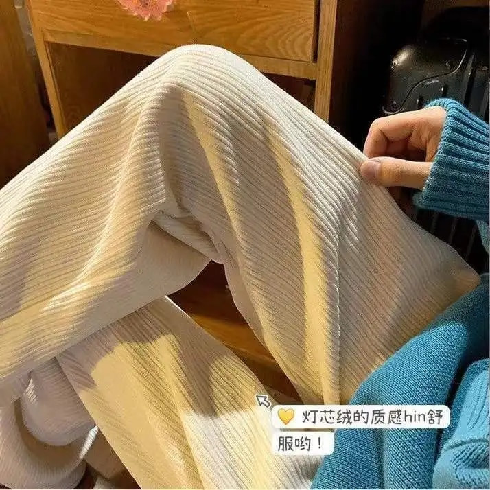 Zamatové široké nohavice Oversize Pánske Harajuku Streetwear Casual Nohavice Vinatge Y2k Oblečenie Nohavice