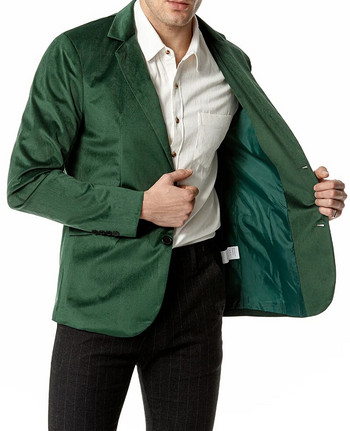 Πολυτελές ανδρικό βελούδινο σακάκι με βελούδινο σακάκι με δύο κουμπιά Επαγγελματικά μπουφάν Ανδρικά ρούχα για δείπνο