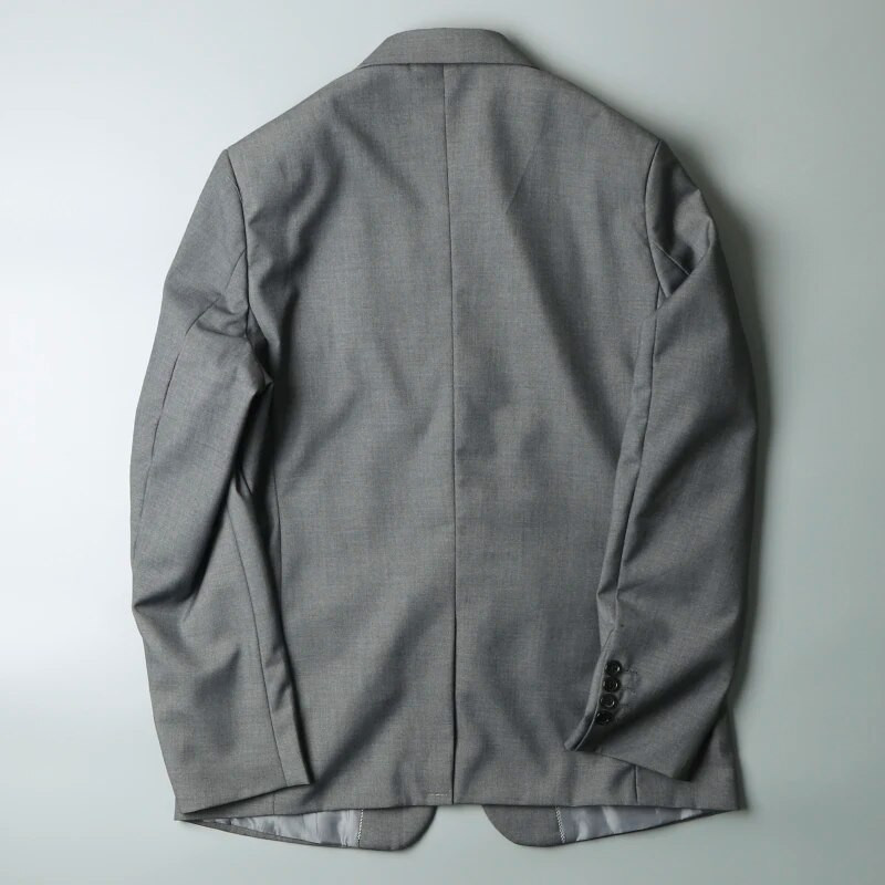 Pánske sako, jesenné oblečenie, ležérne oblečenie, jednofarebný kabát, módny jednoradový dlhý rukáv, kostým Homme