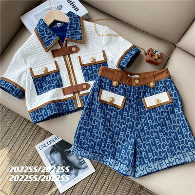 Costum scurt clasic, vintage, de înaltă calitate, pentru femei, 2023, vară, cu mânecă scurtă, cu fermoar, pantaloni scurți cu talie înaltă, set de două piese, îmbrăcăminte de stradă